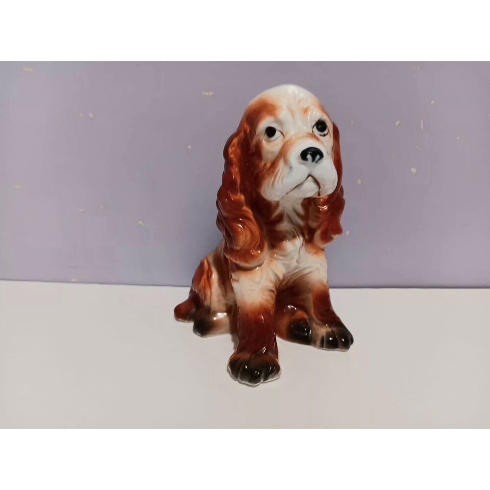 Cocker Spaniel Porcelain Dog Figurine Home Decor  4"×3"